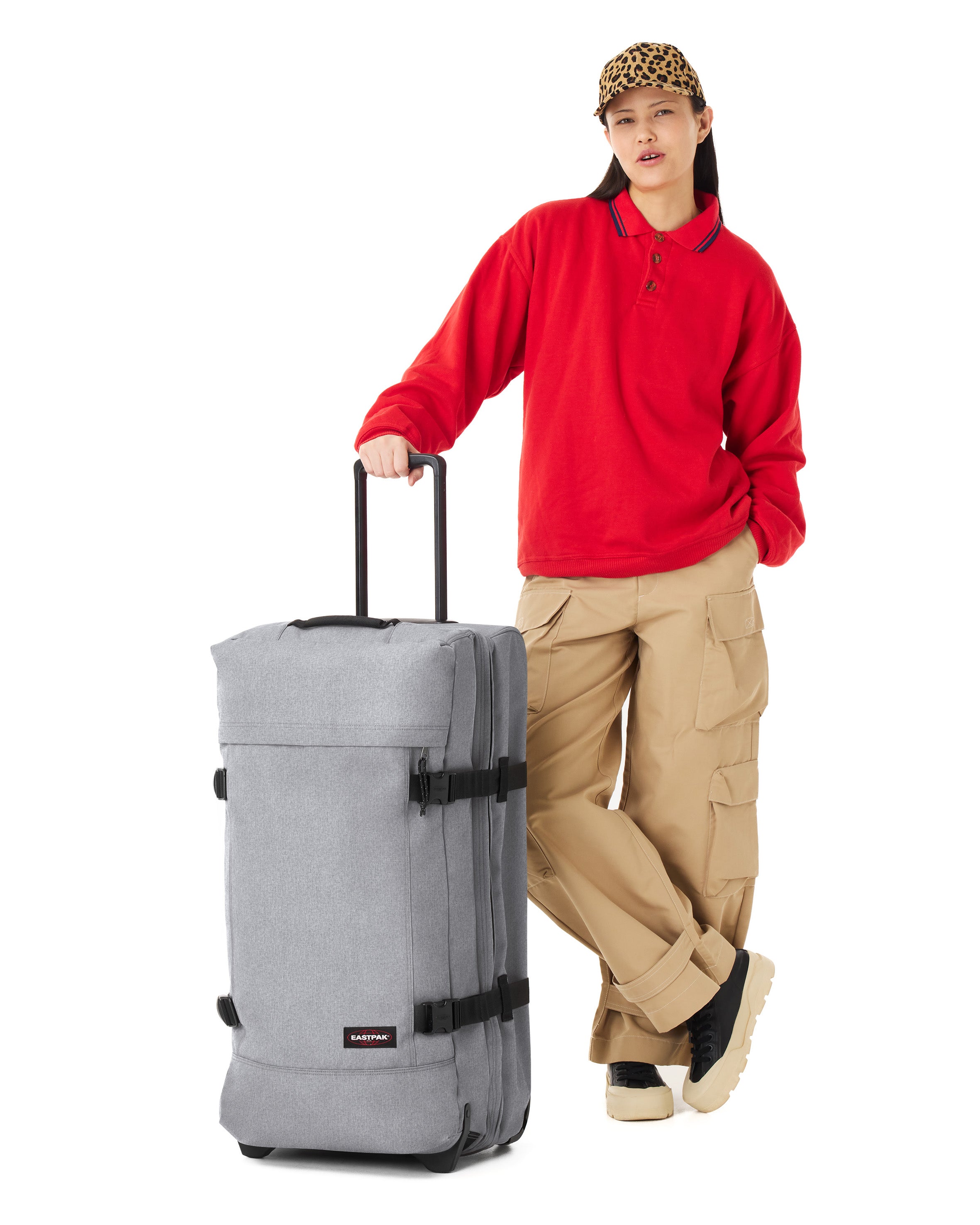 eastpak-tranverz-l-valise-souple-sunday-grey-79-cm-cadenas-tsa image 2