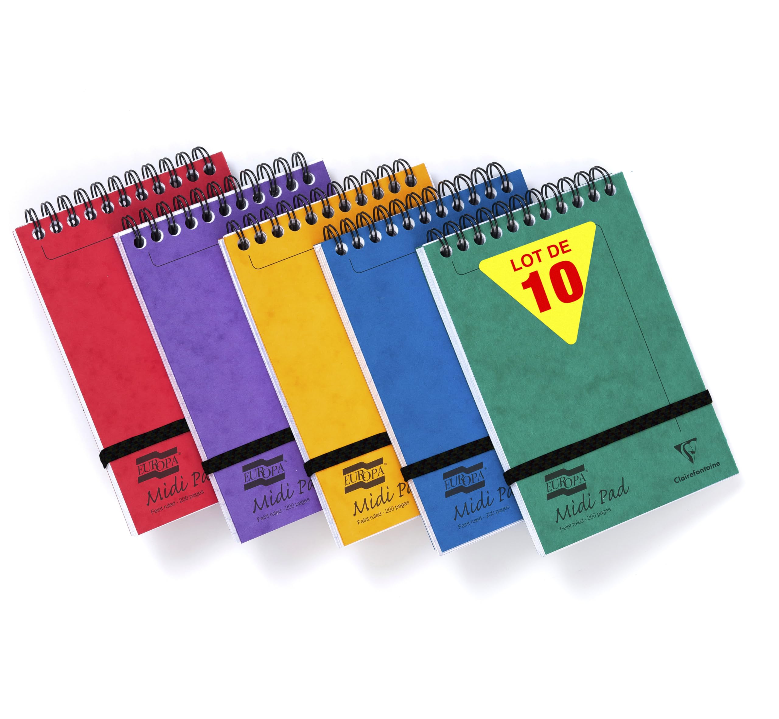 clairefontaine-europa-4935z-bloc-spiral-lign-lot-10-poche image 1