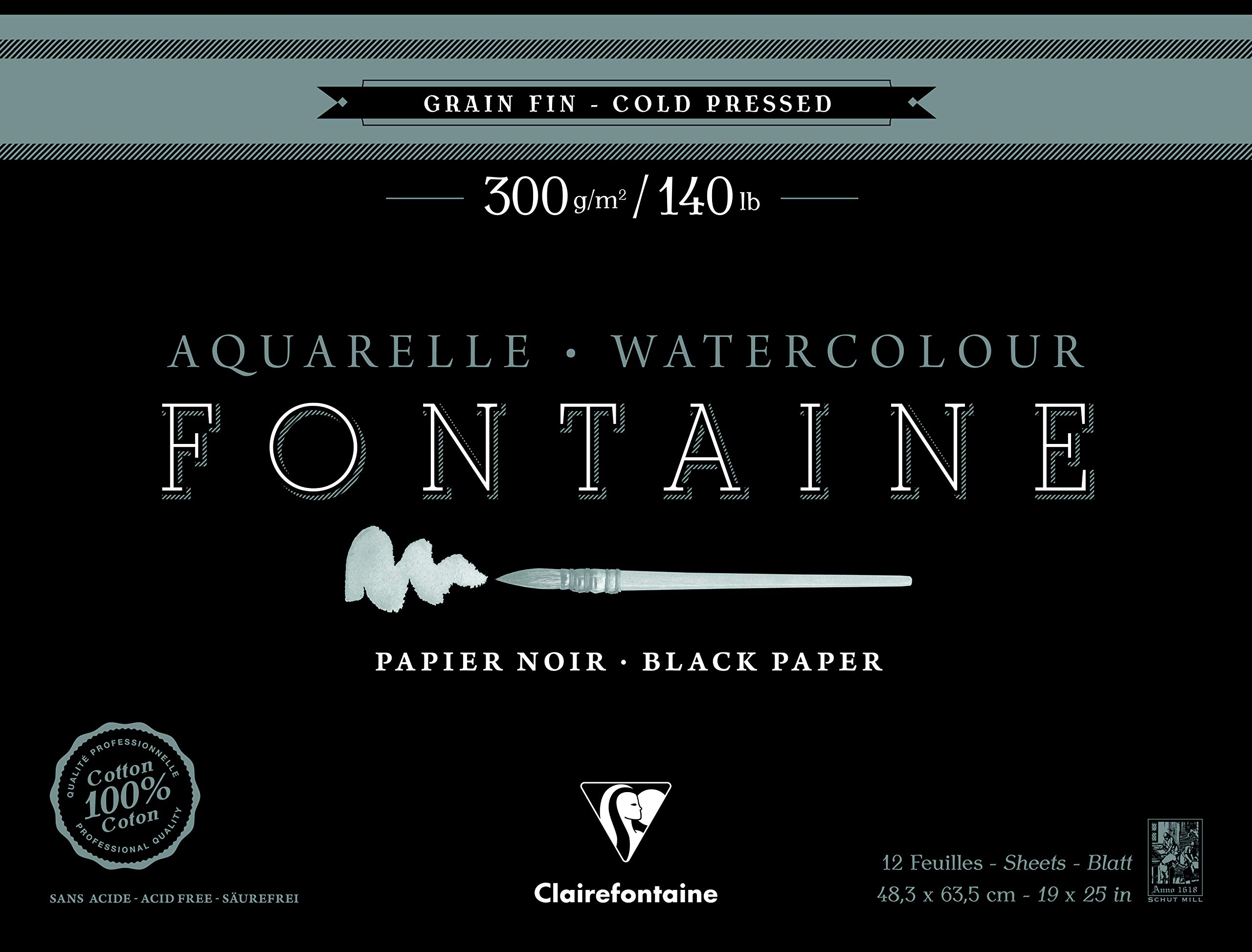 clairefontaine-fontaine-975308c-bloc-aquarelle-noir-23x30-5cm image 2