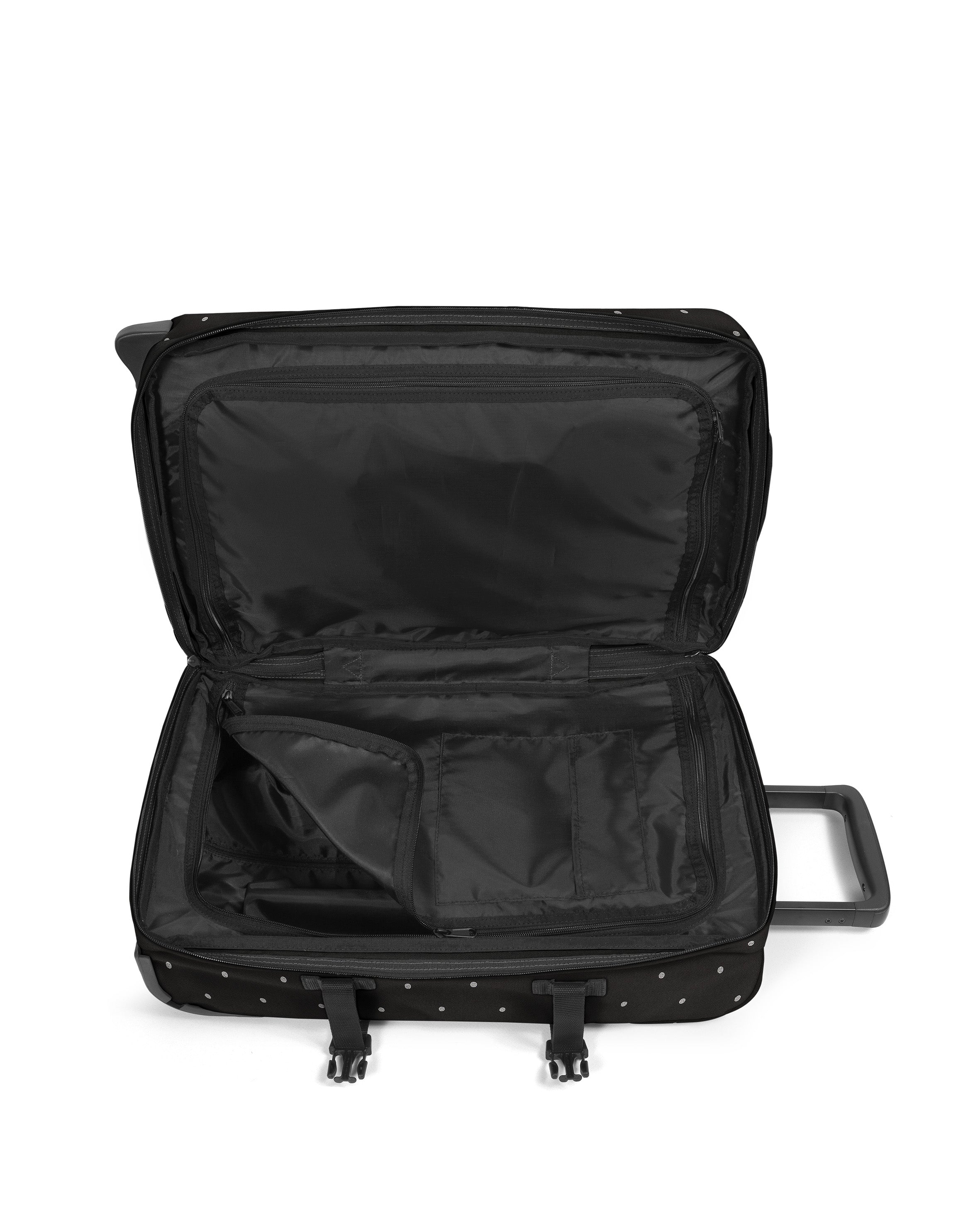 eastpak-tranverz-s-valise-cabine-dots-black-silver-paillettes image 2
