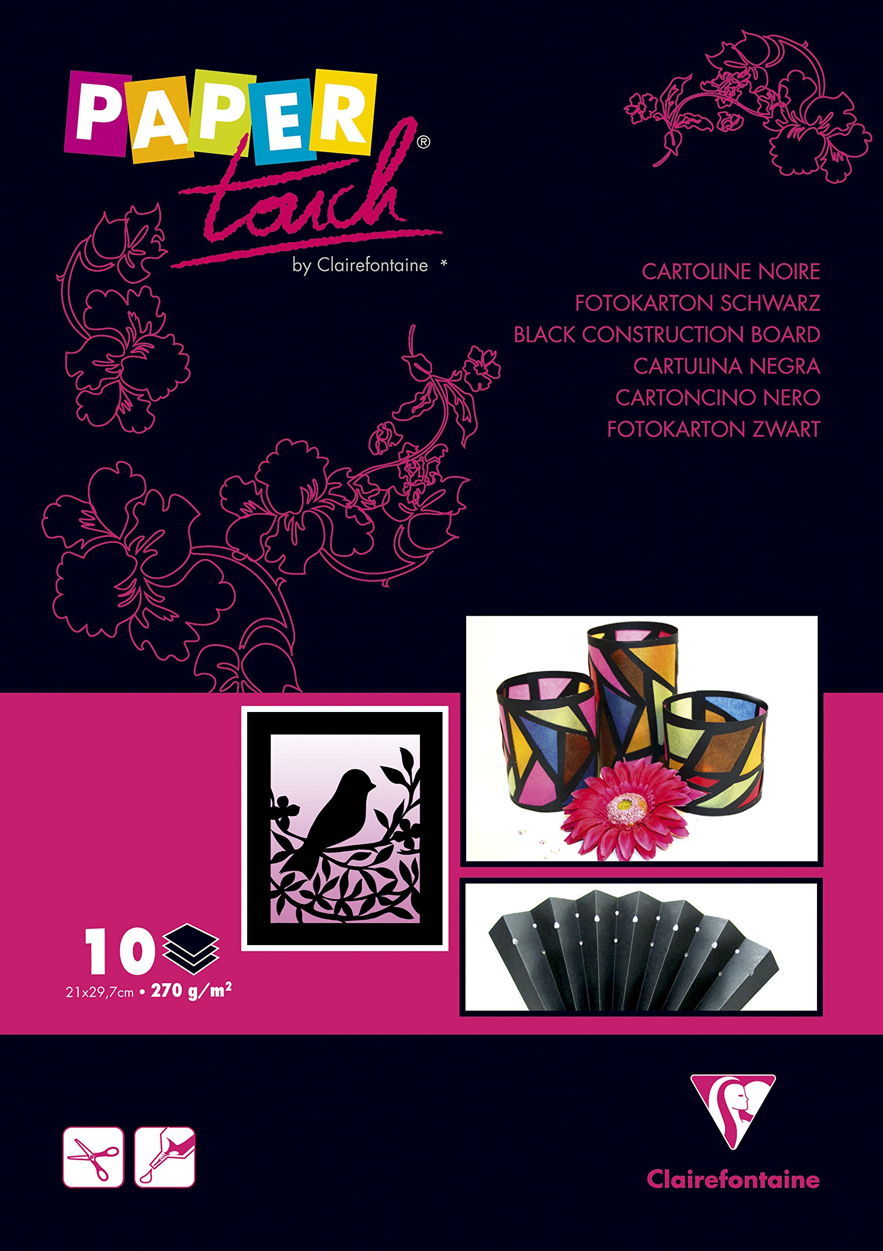 clairefontaine-1951-bloc-papier-noir-a4-20-feuilles-120g image 5