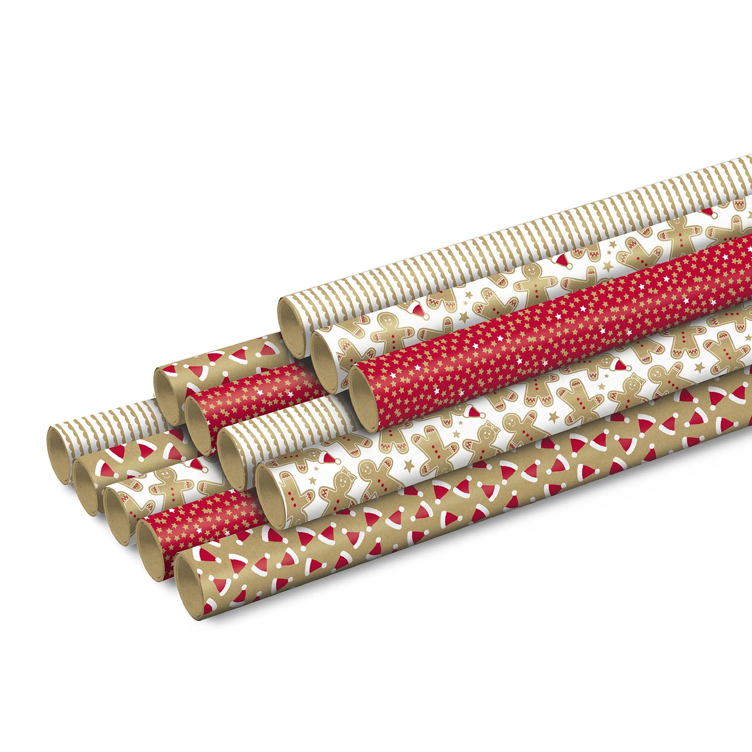 clairefontaine-tulip-papier-cadeau-kraft-pain-d-pices-12-rouleaux image 2