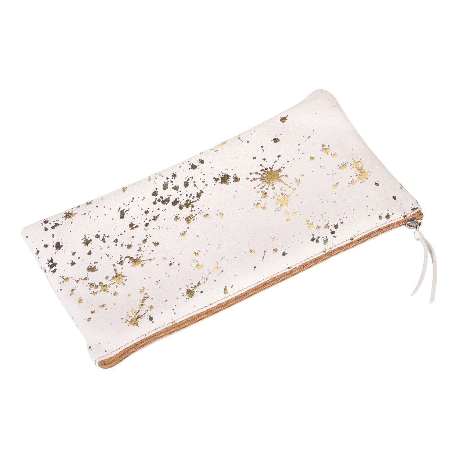clairefontaine-age-bag-400065c-trousse-plate-cuir-or-22x11 image 1