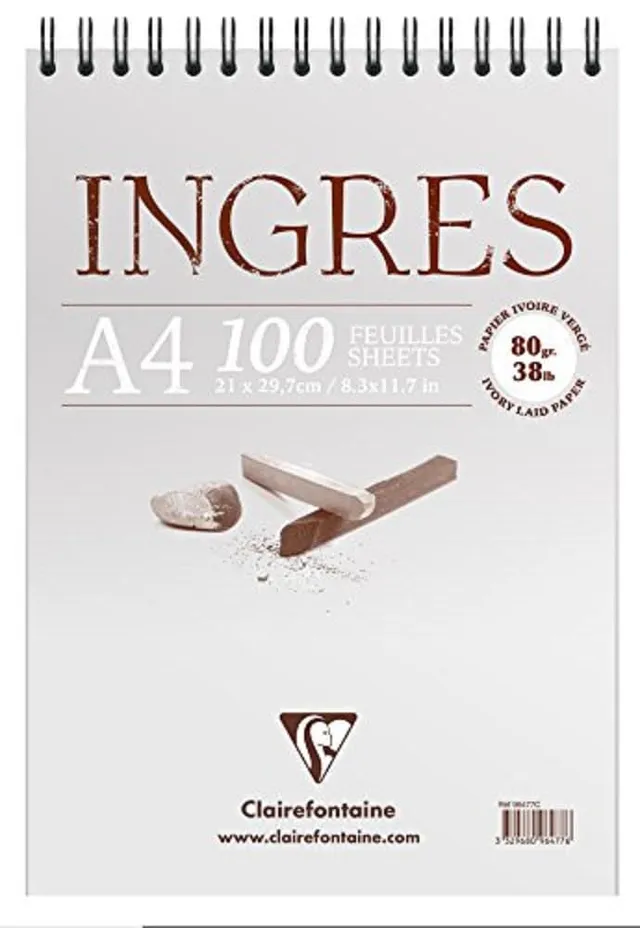 clairefontaine-ingres-96477c-bloc-dessin-ivoire-a4-80g-100-feuilles image 1