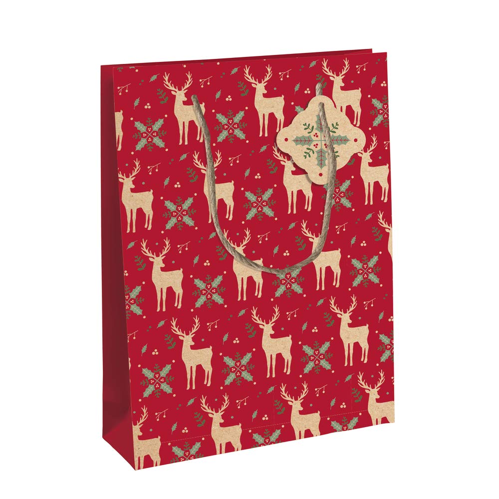 clairefontaine-tulip-sac-cadeau-kraft-26-5x14x33-cm-rouge-chevaux image 8