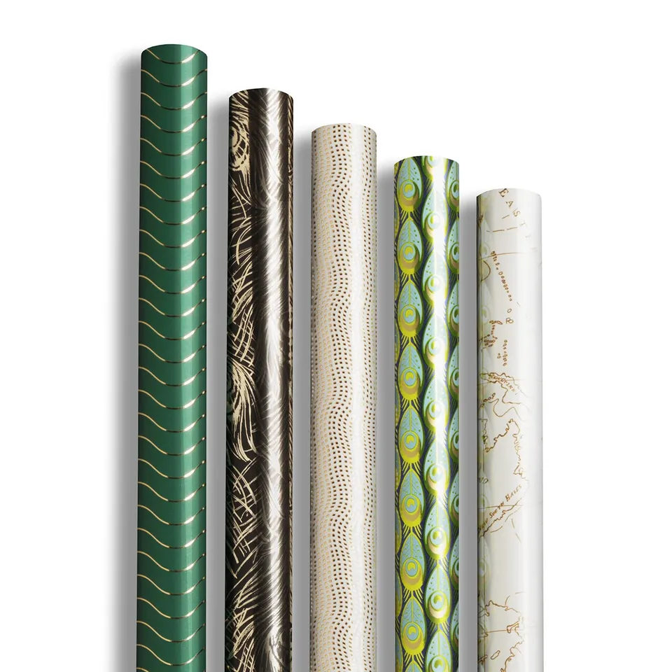 clairefontaine-tulip-papier-cadeau-voyage-plume-10-rouleaux-2mx70cm image 1