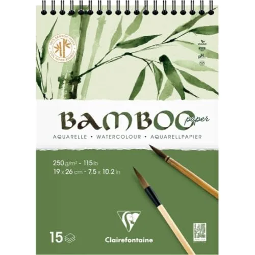 clairefontaine-painton-bloc-spiral-bamboo-19x26-lot-4 image 1
