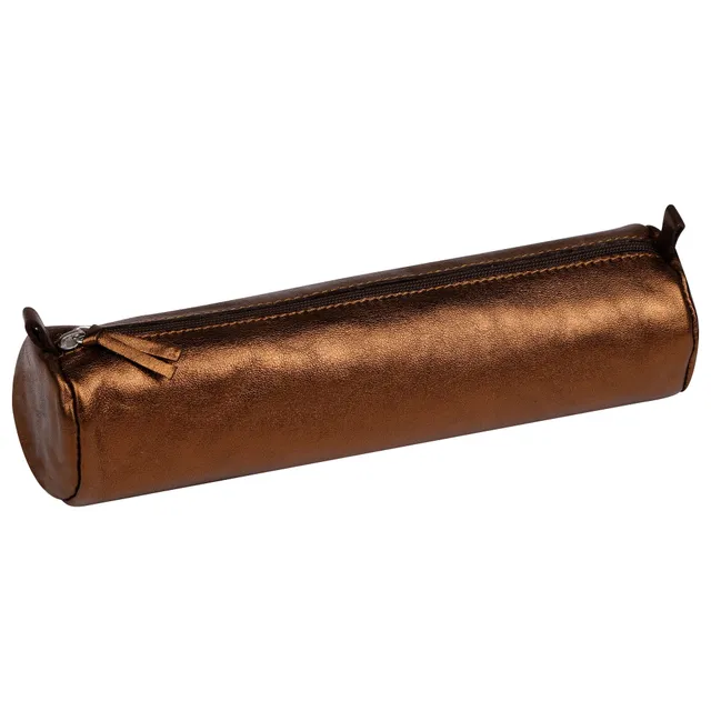 clairefontaine-age-bag-8691c-trousse-ronde-cuir-brun-iris image 1