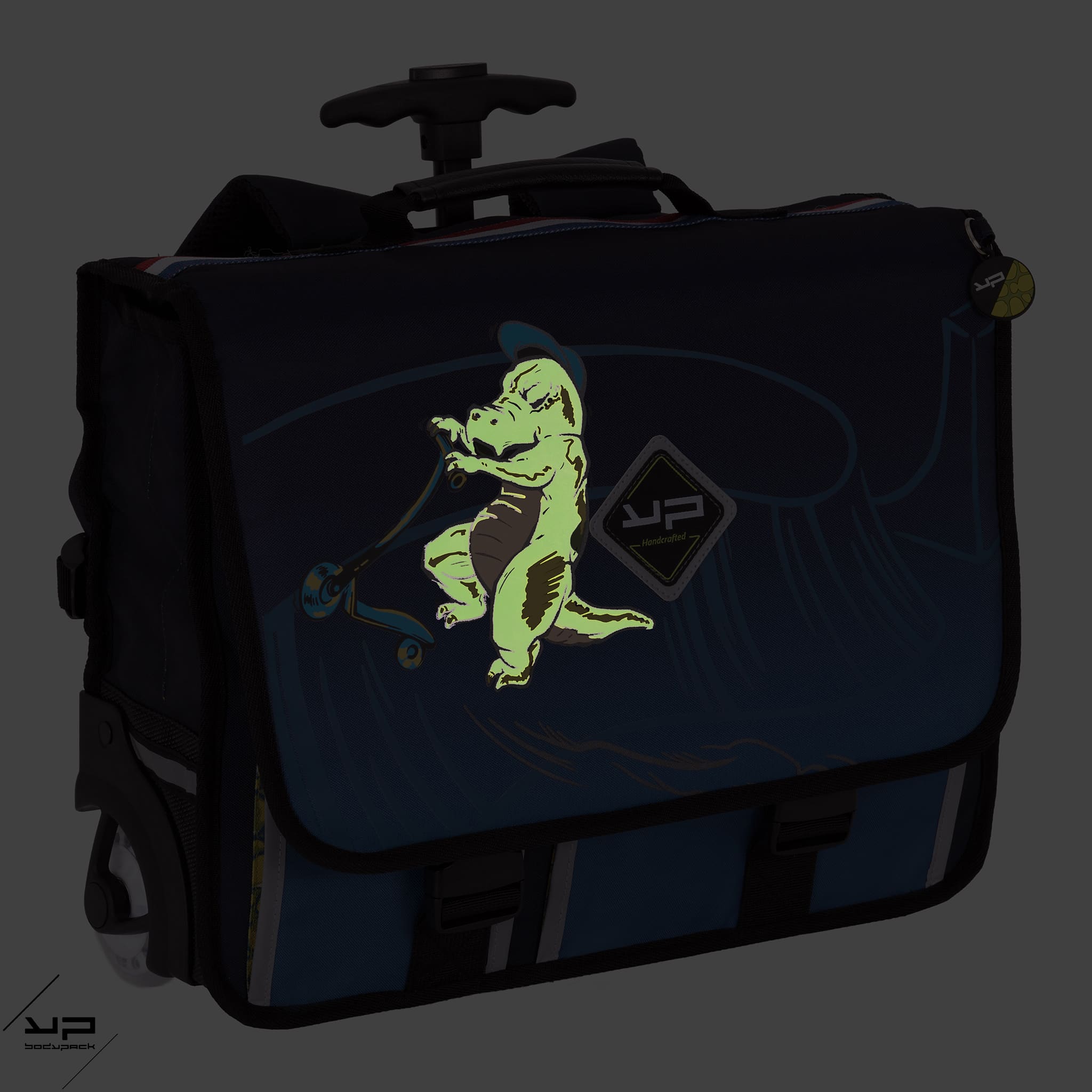 bodypack-primaire-cartable-41-cm-roulettes-dino-gris-gar-on image 4