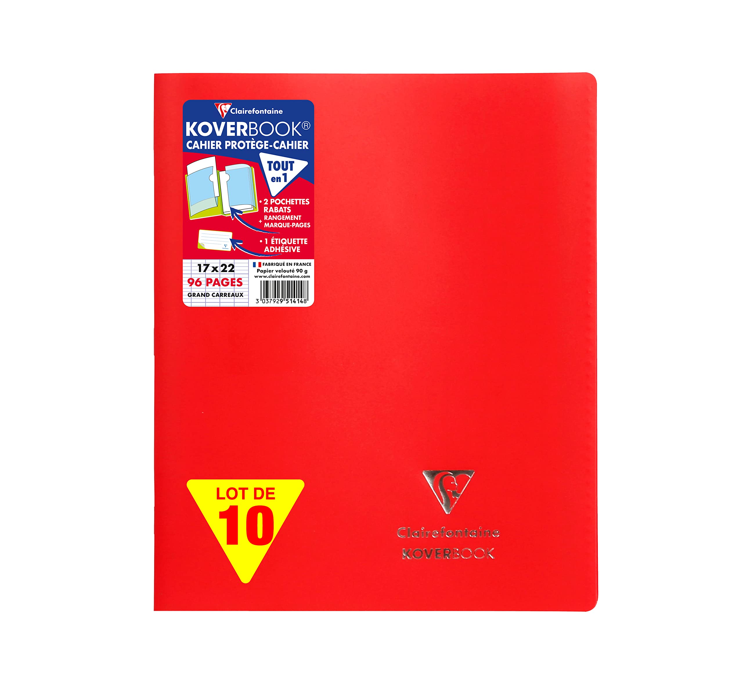 clairefontaine-koverbook-cahier-agraf-17x22-vert-96p image 8