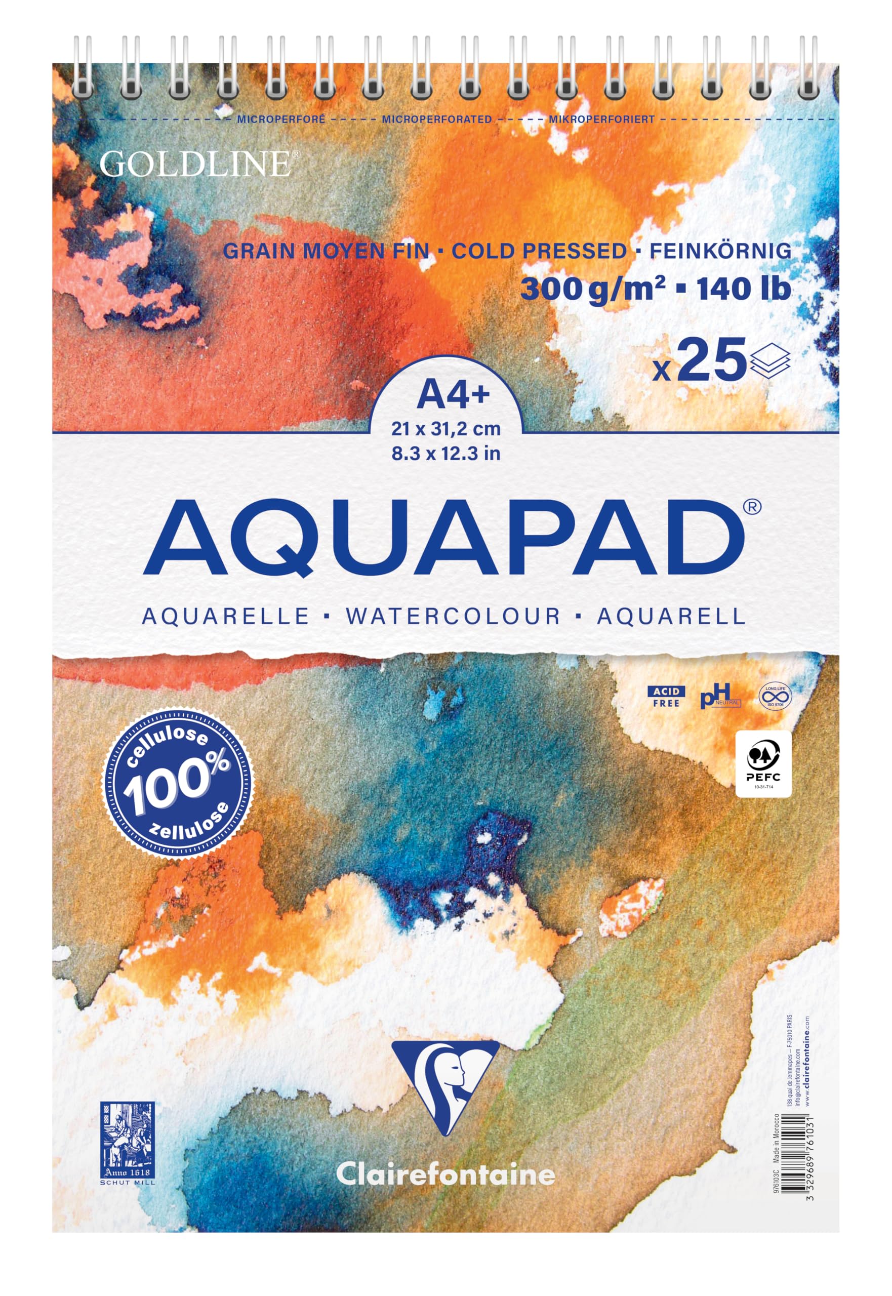 clairefontaine-aquapad-bloc-aquarelle-a5-25-feuilles-300-g image 6
