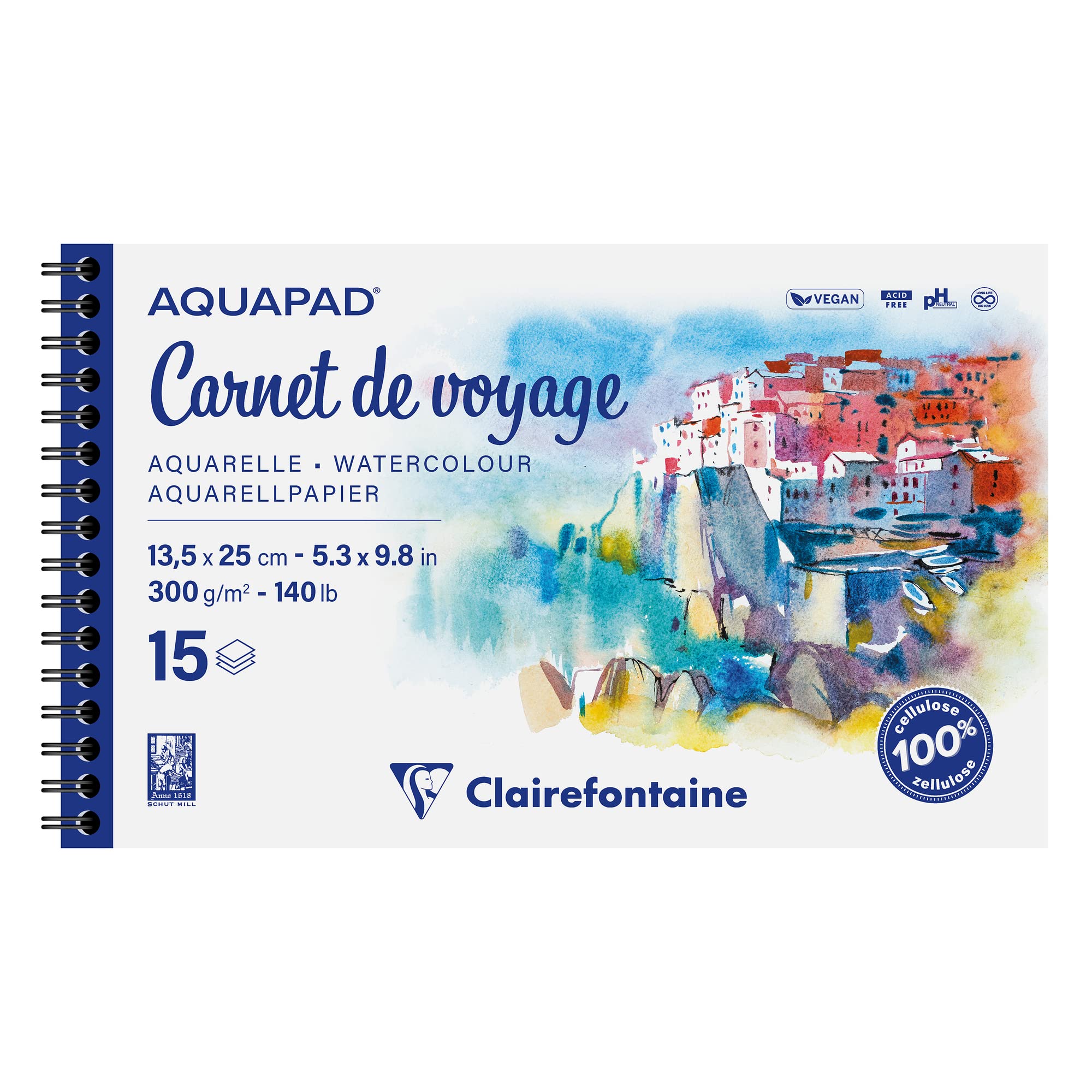 clairefontaine-painton-aquapad-carnet-aquarelle-17x27-cm-300g-grain-fin image 5