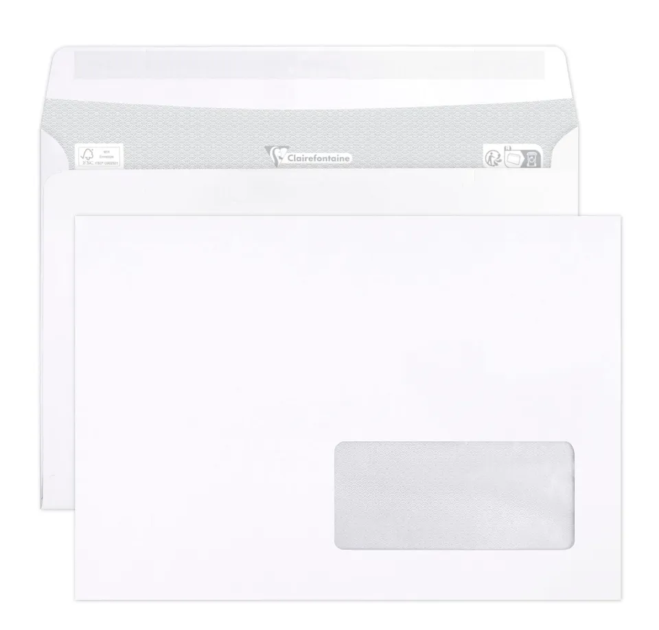 clairefontaine-triomphe-10242c-enveloppes-c5-fen-tre-bo-te-500-90g image 1