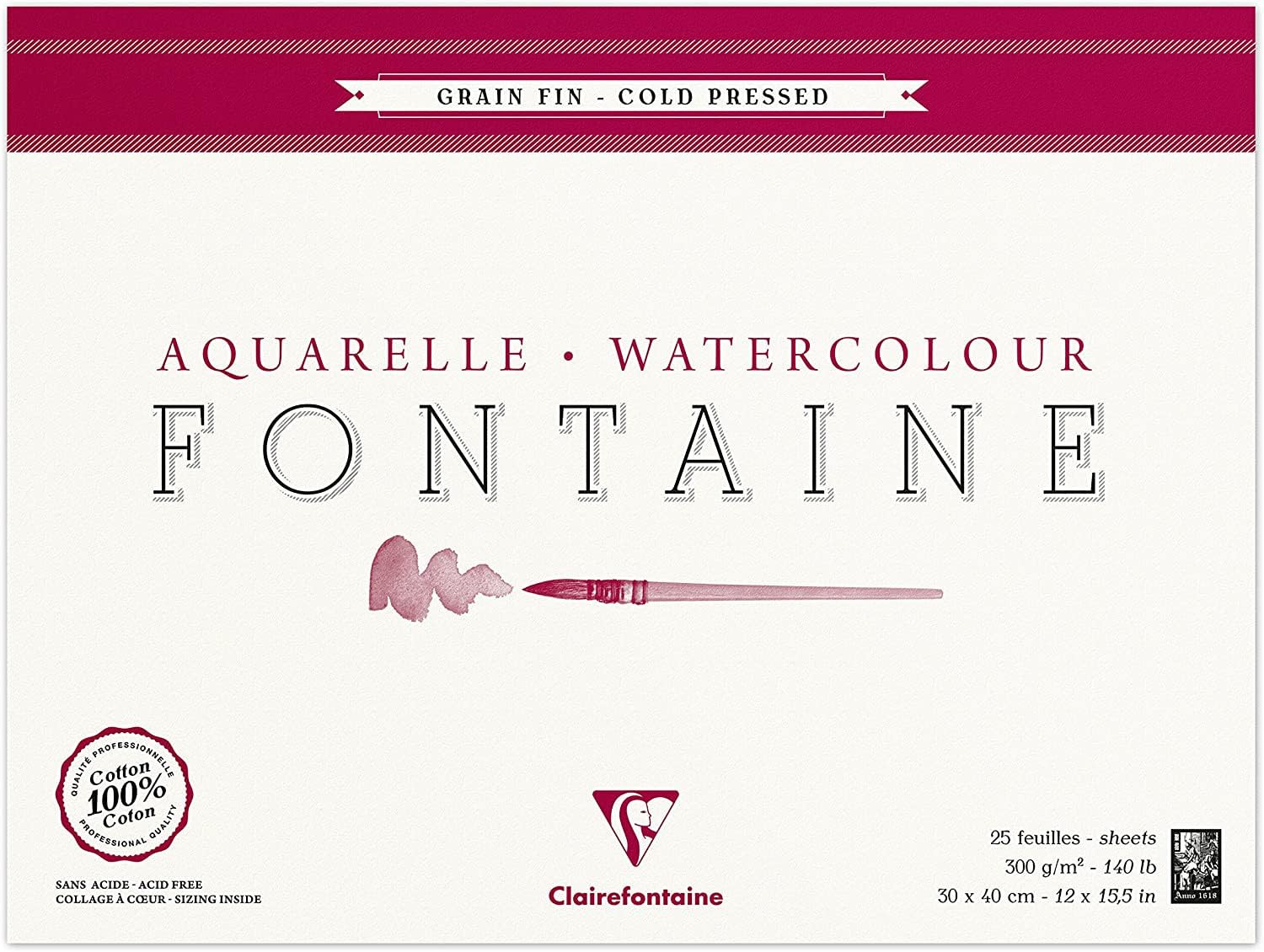 clairefontaine-fontaine-bloc-aquarelle-18x24-100-coton-25-feuilles image 6