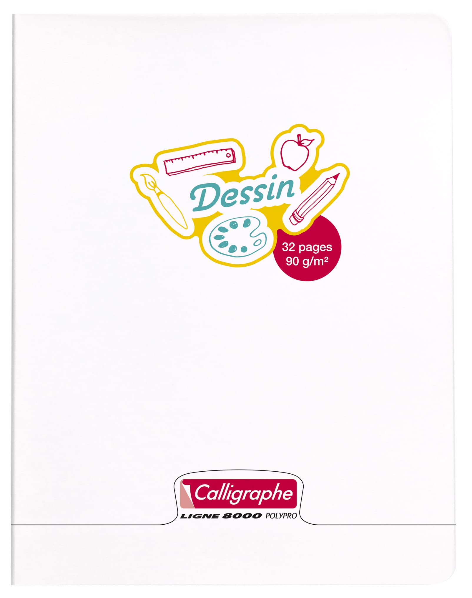 calligraphe-cahier-dessin-24x32-48p-pages-blanches-polypro image 5