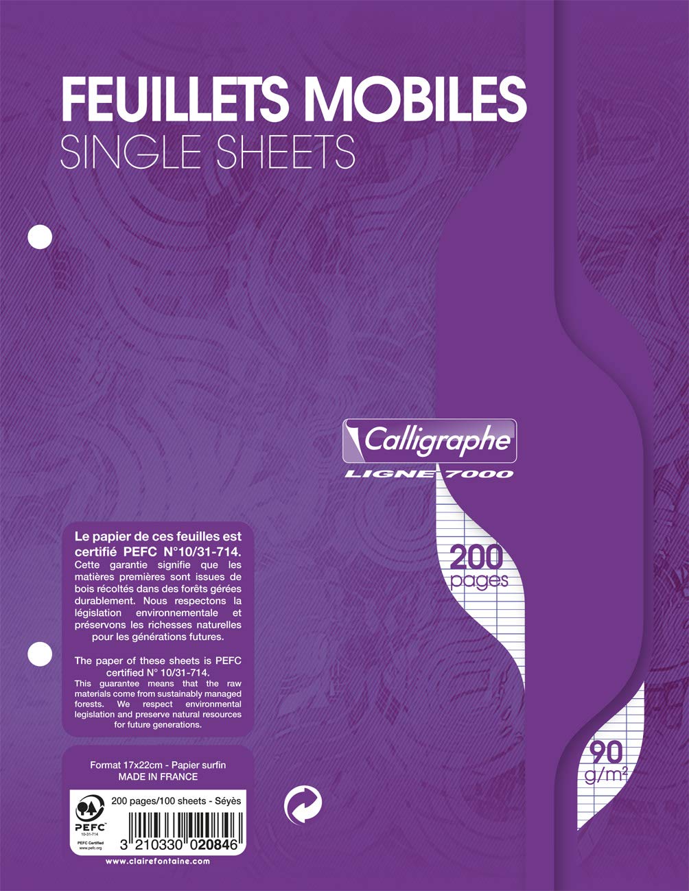 calligraphe-2084c-feuillets-mobiles-17x22cm-200p-grands-carreaux image 1
