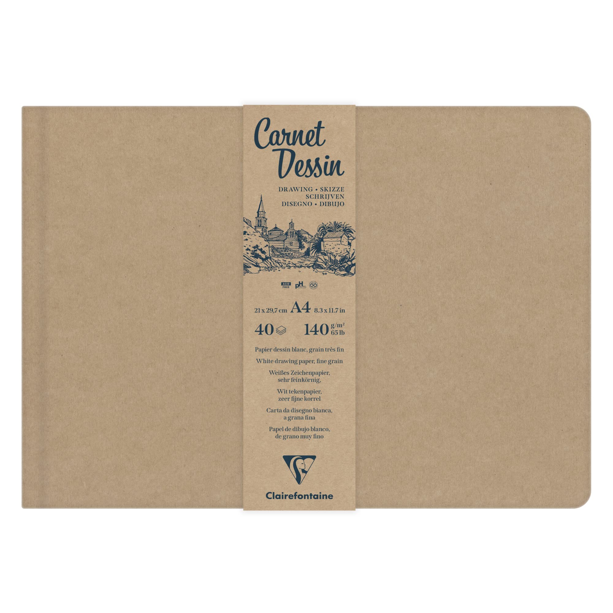 clairefontaine-painton-carnet-dessin-cousu-a5-140g-kraft image 3