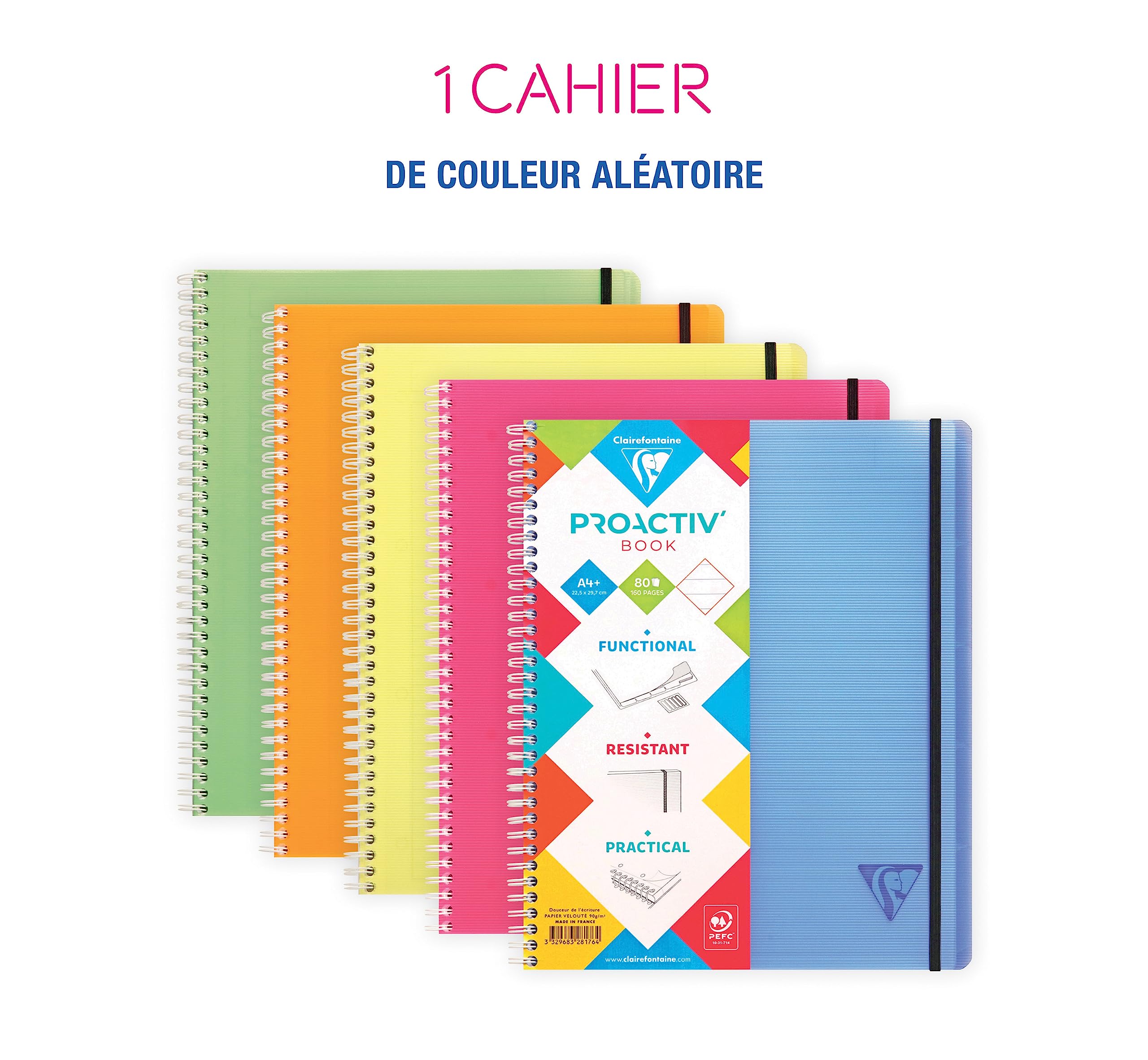 clairefontaine-proactiv-book-cahier-trieur-a4-spirale-160p-lign image 2