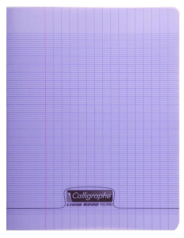 calligraphe-18117c-cahier-17x22-violet-60p-grands-carreaux image 1