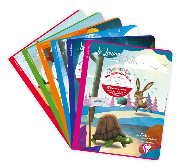 clairefontaine-fables-36794c-cahier-criture-17x22-double-ligne-3-mm image 1