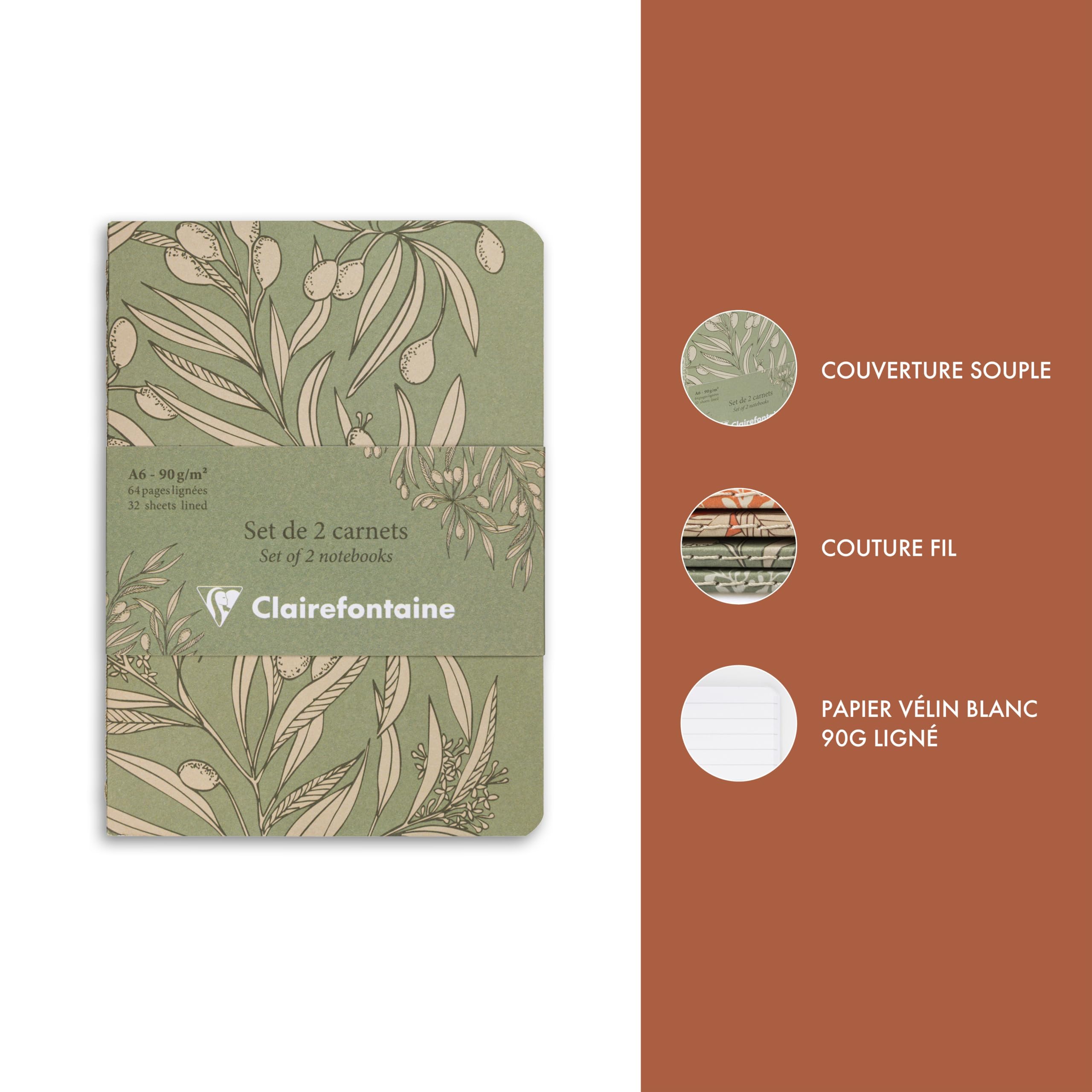 clairefontaine-jardin-des-sens-carnet-a6-lign-64p-fleurs-lot-2 image 3