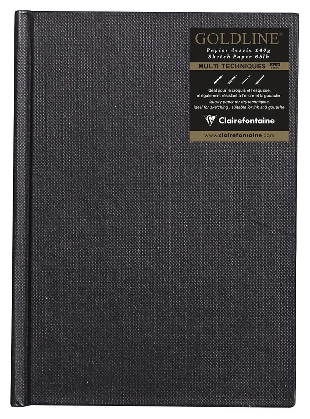 clairefontaine-goldline-carnet-cousu-a6-blanc-140g-rigide image 1