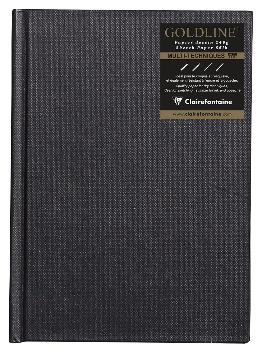 clairefontaine-goldline-carnet-cousu-a6-blanc-140g-rigide image 1