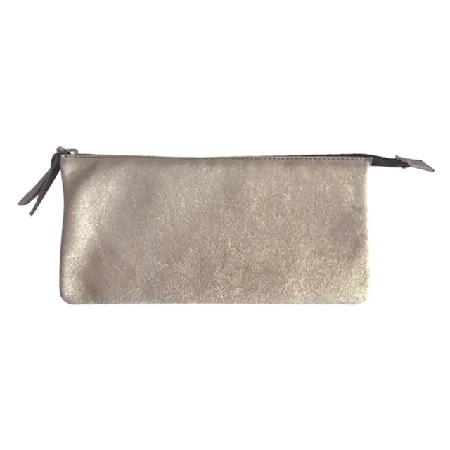 clairefontaine-age-bag-400044c-trousse-plate-cuir-dor-plume-or-22x11-cm image 1