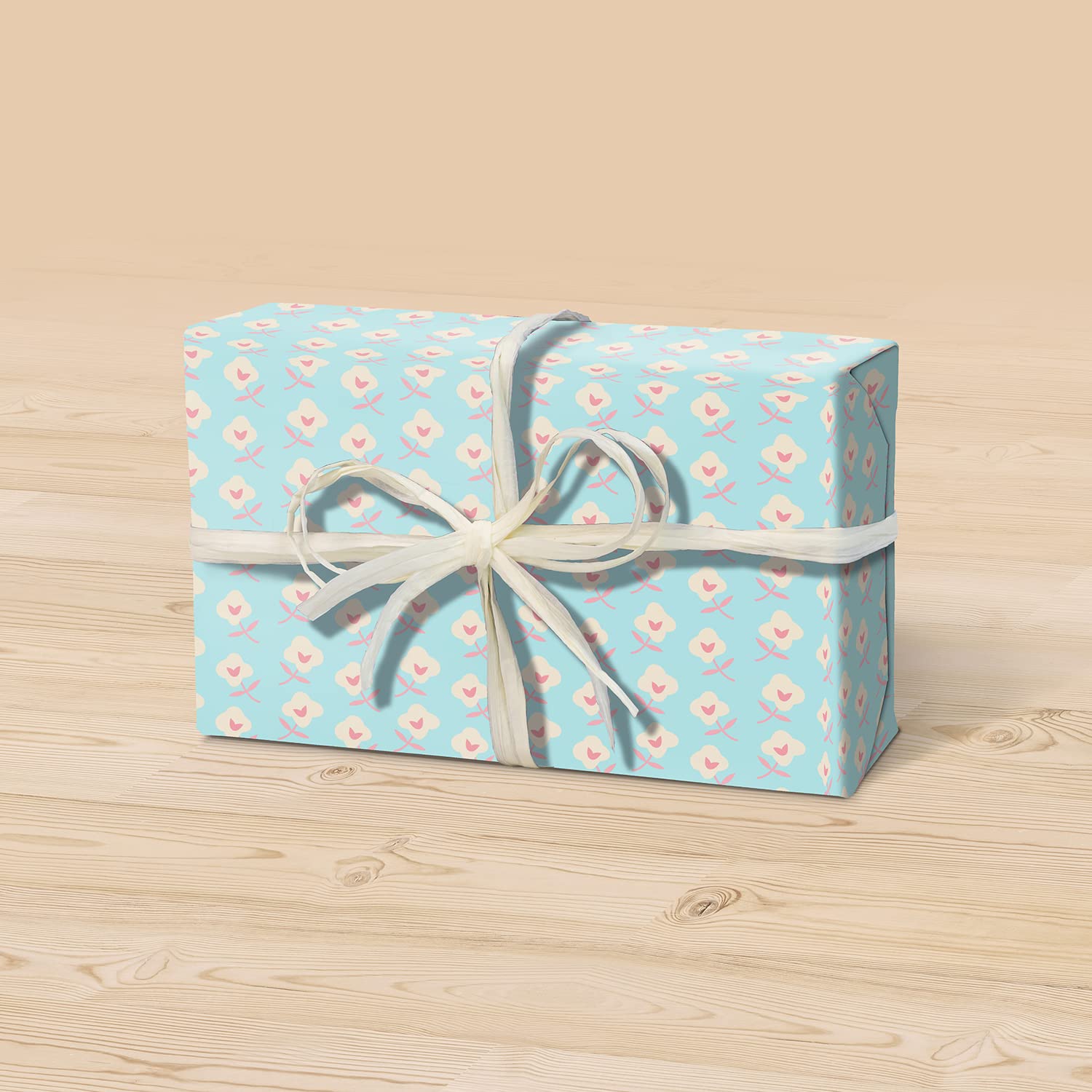 clairefontaine-france-223871c-rouleau-papier-cadeau-fleurs-bleues image 4