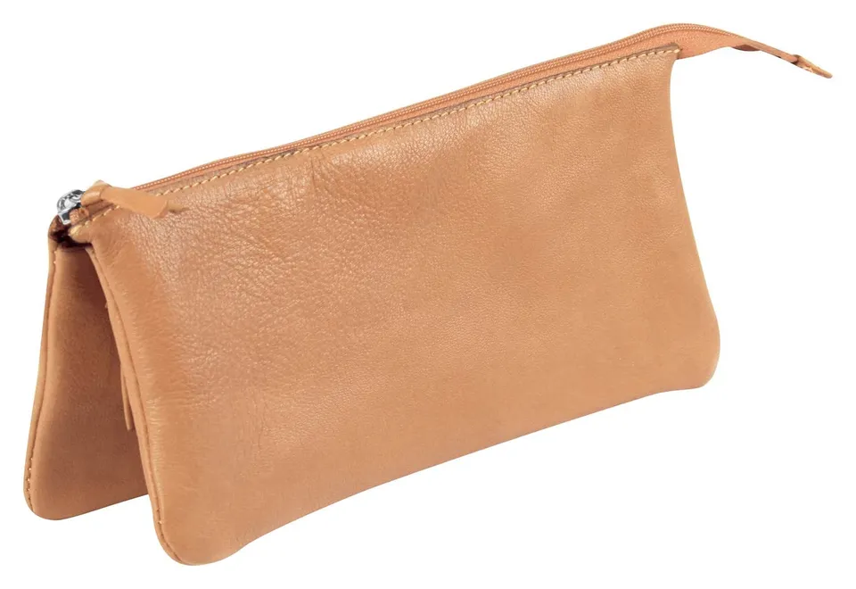 clairefontaine-age-bag-trousse-cuir-8441c-naturel-21cm image 1