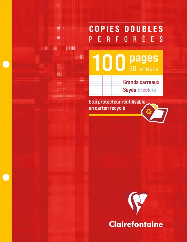clairefontaine-4421c-copies-doubles-17x22-100p-grands-carreaux image 1