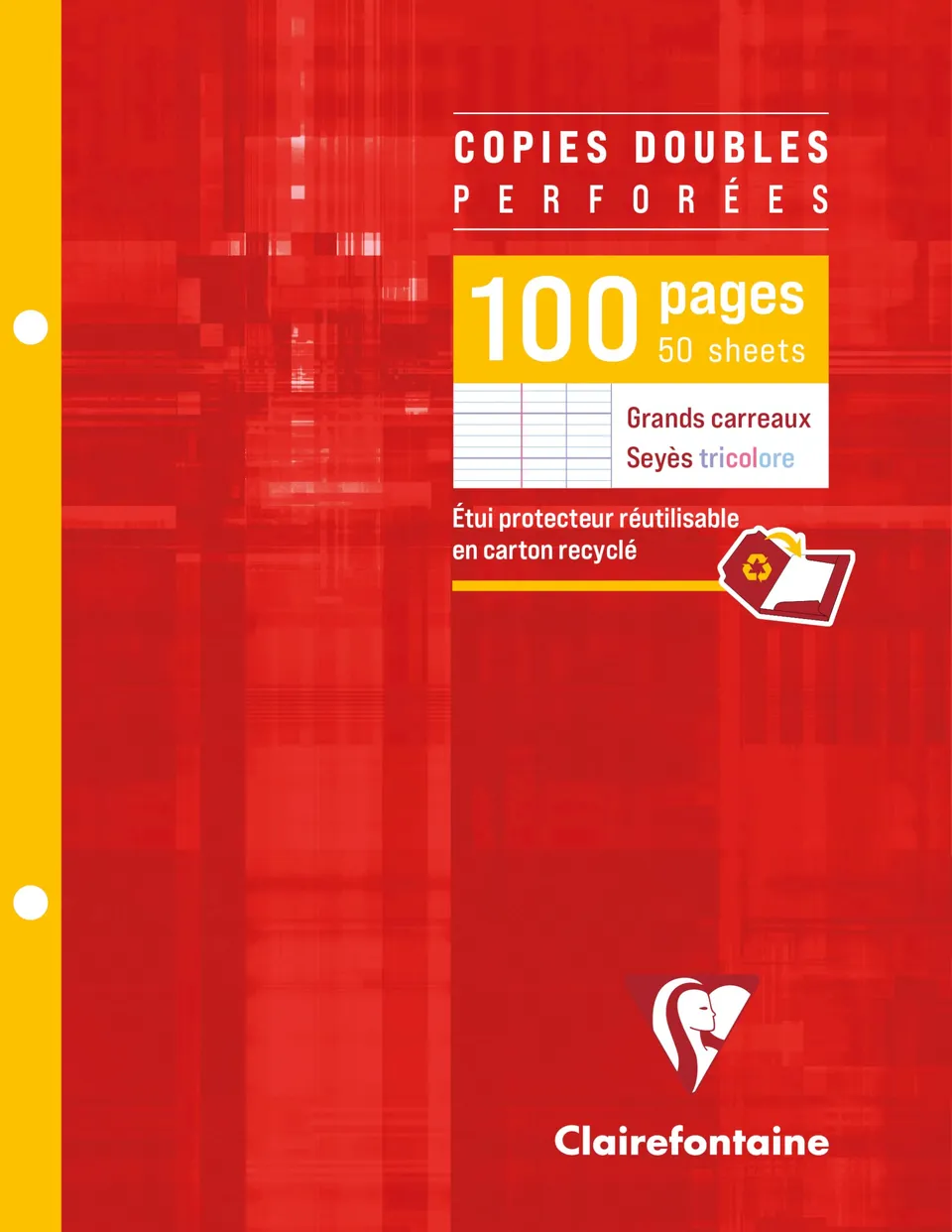 clairefontaine-4421c-copies-doubles-17x22-100p-grands-carreaux image 1