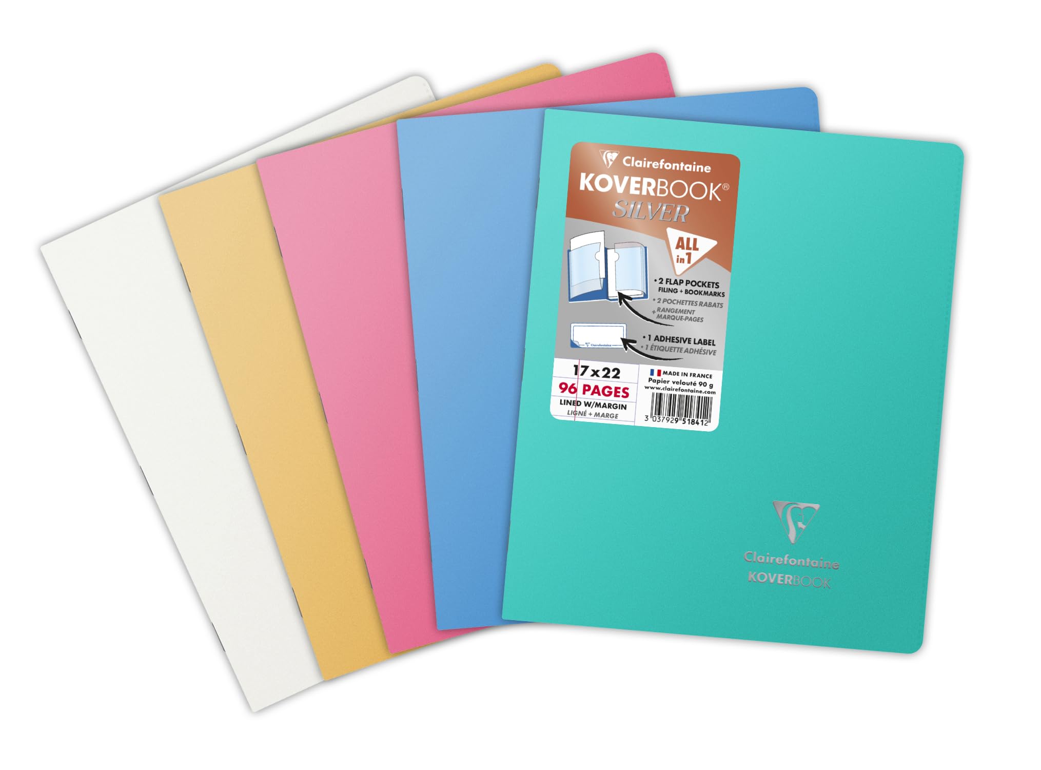 clairefontaine-koverbook-silver-lot-10-carnets-11x17-cm-96p-lign image 8