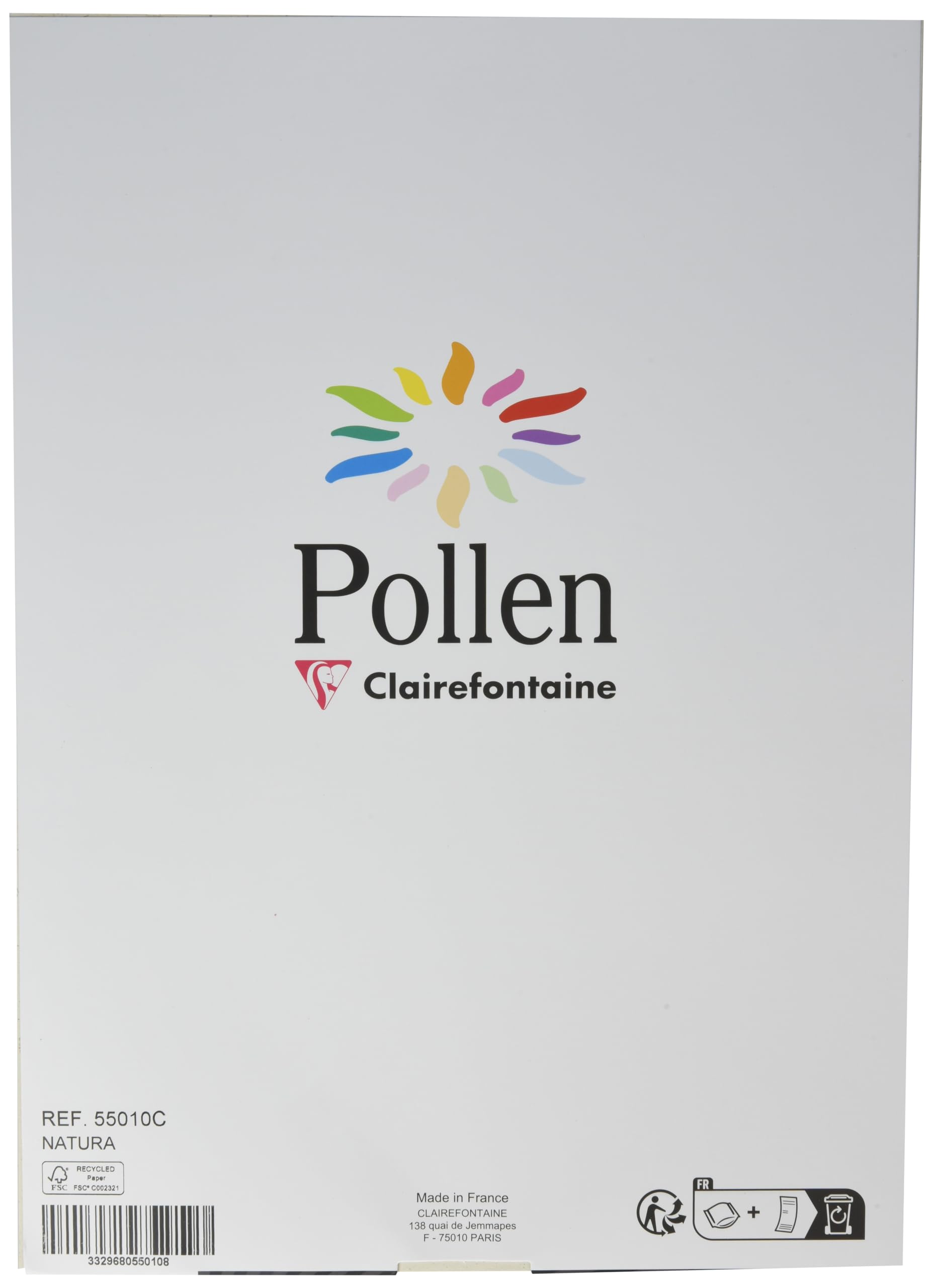 clairefontaine-pollen-55010c-papier-a4-120g-natura-50-feuilles image 5