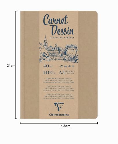 clairefontaine-painton-carnet-dessin-cousu-a5-140g-kraft image 6