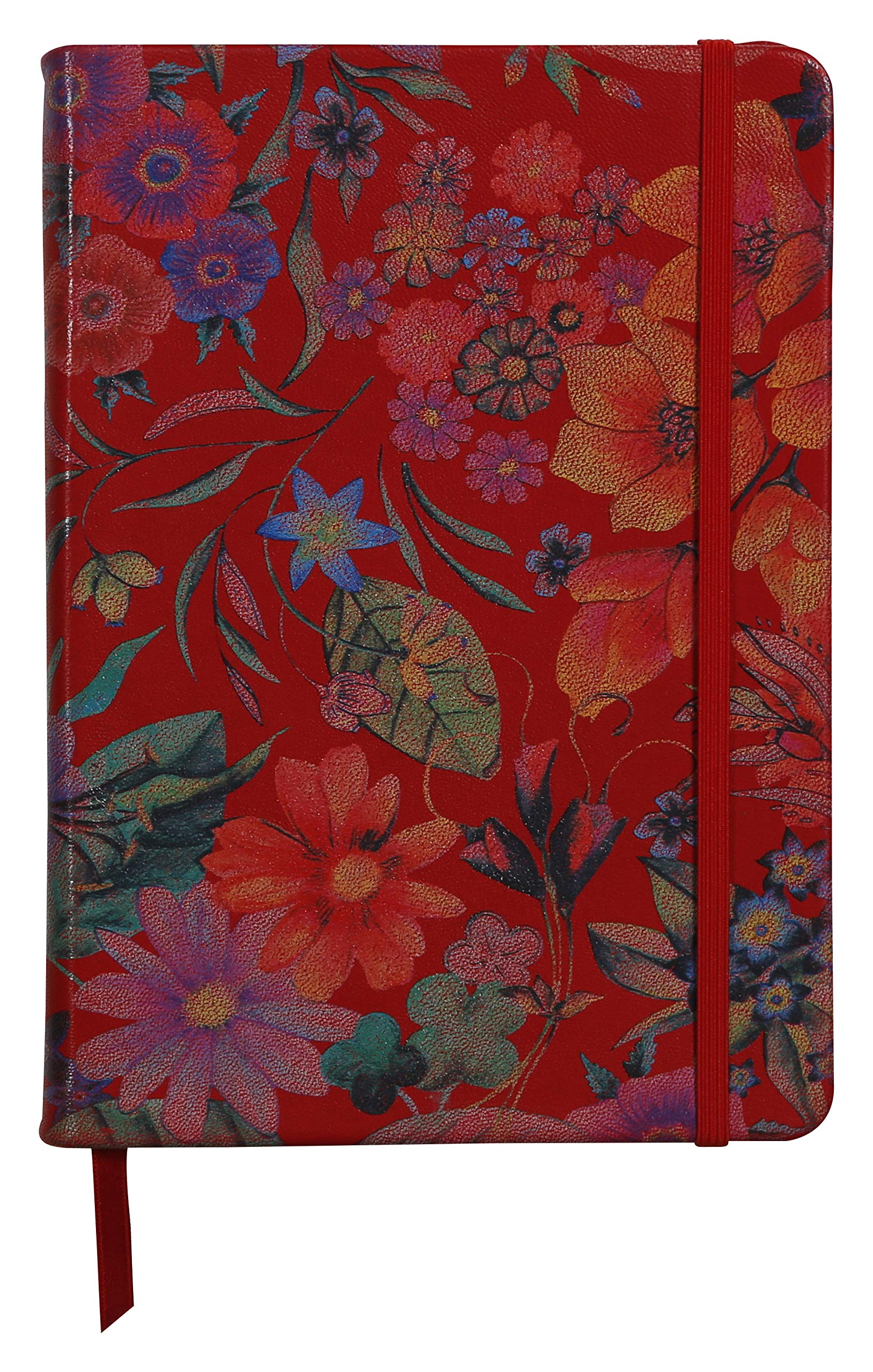 clairefontaine-age-bag-400125c-carnet-cuir-a5-jardin-rouge-rigide image 8
