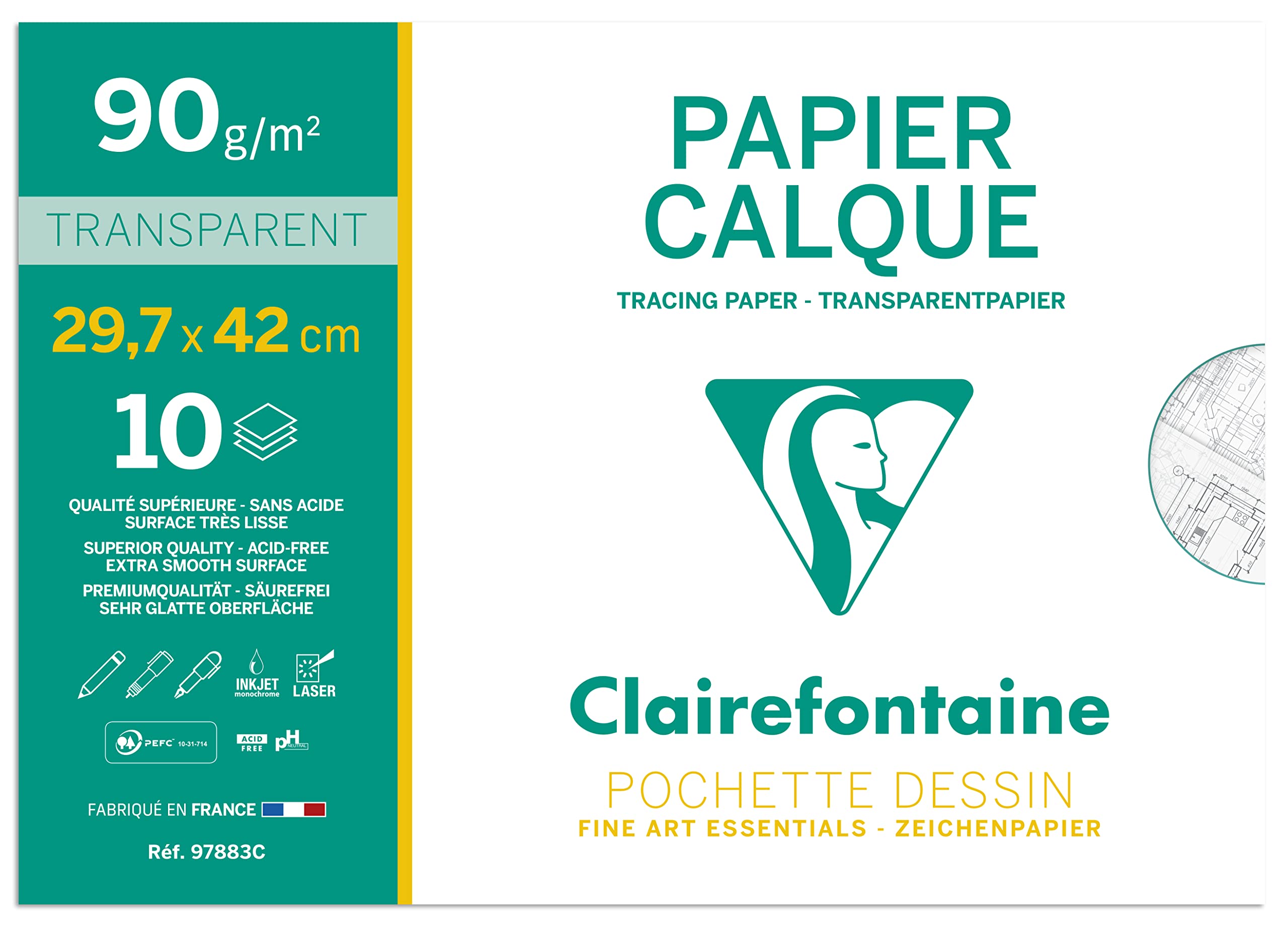 clairefontaine-papier-calque-a4-70g-pochette-12-feuilles image 7