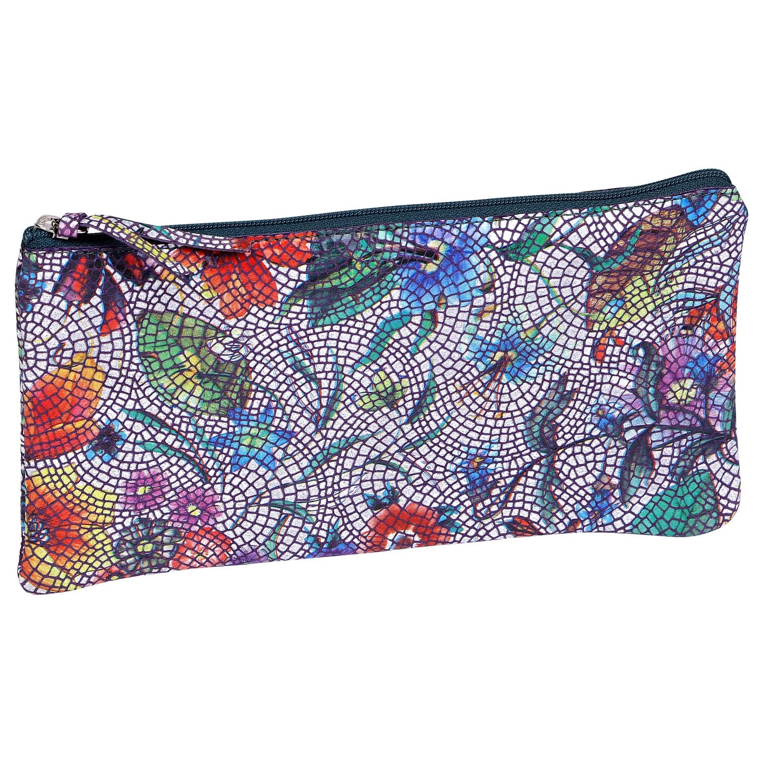 clairefontaine-age-bag-410179c-trousse-cuir-vert-tie-dye-22cm image 7