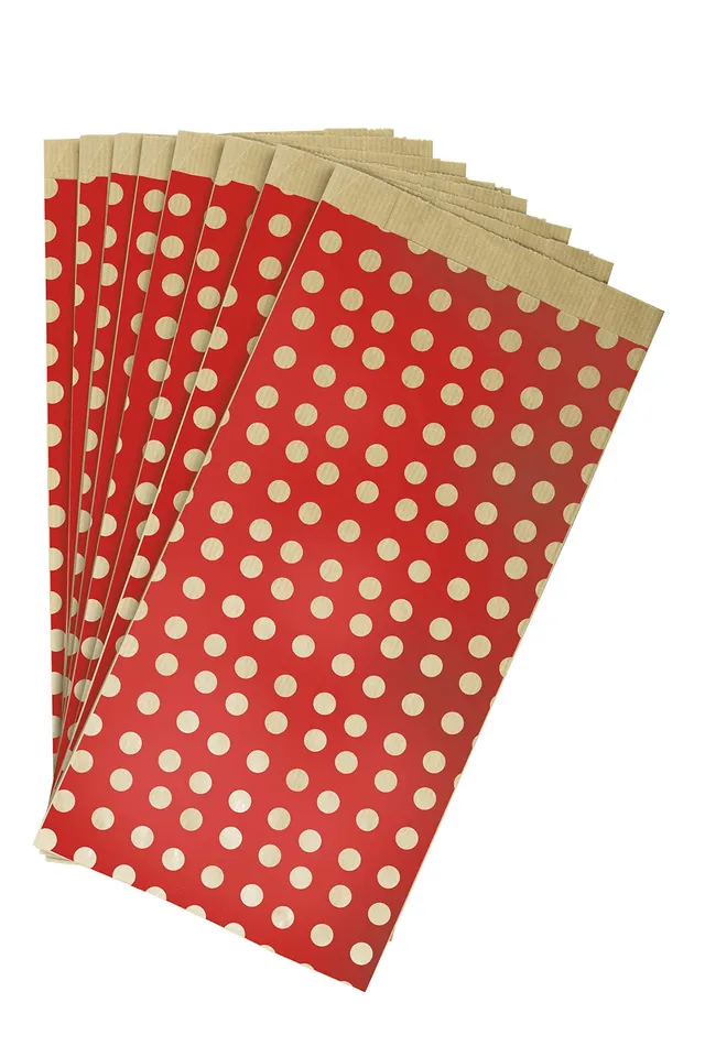 clairefontaine-tulip-sachet-50-pochettes-kraft-pois-rouges image 1