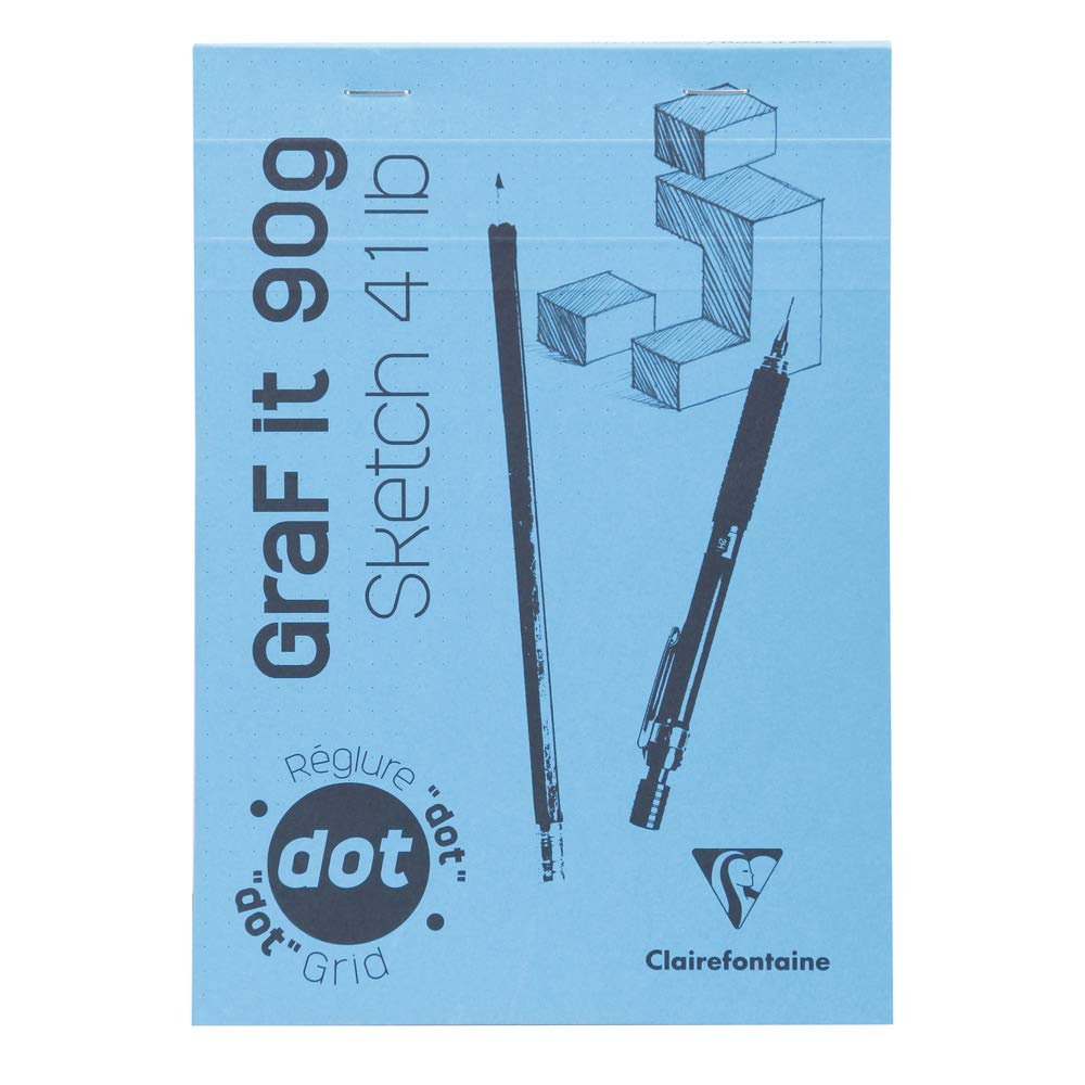 clairefontaine-graf-it-96693c-bloc-dessin-a4-dot-bleu-ciel image 1