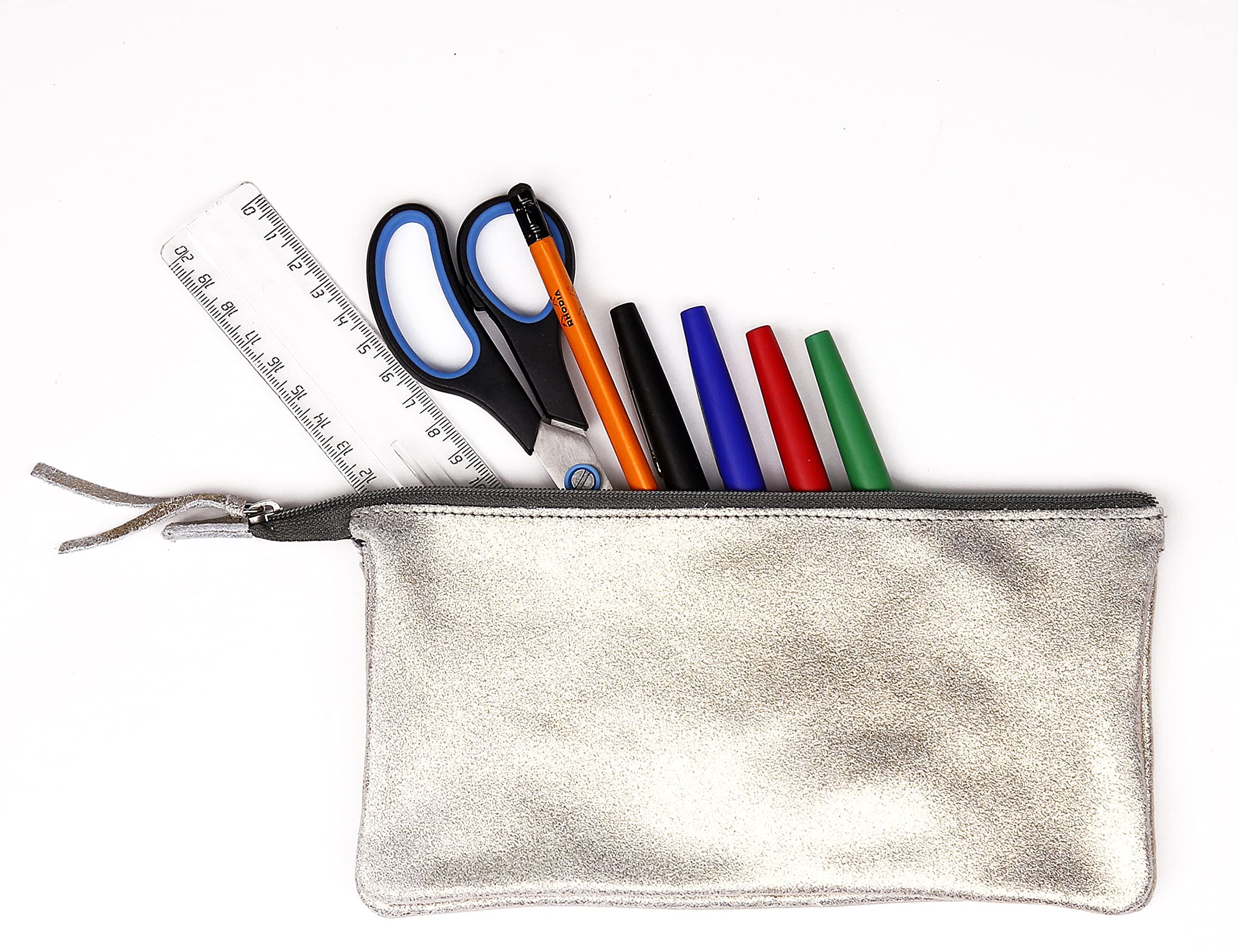 clairefontaine-age-bag-400044c-trousse-plate-cuir-dor-plume-or-22x11-cm image 4