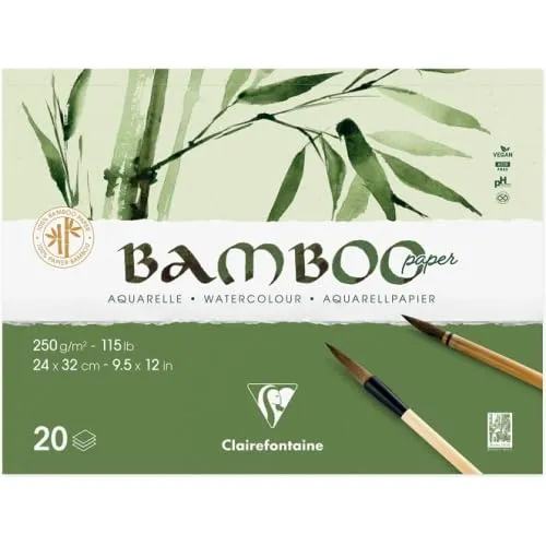clairefontaine-painton-bloc-aquarelle-bamboo-32x24-lot-2 image 1