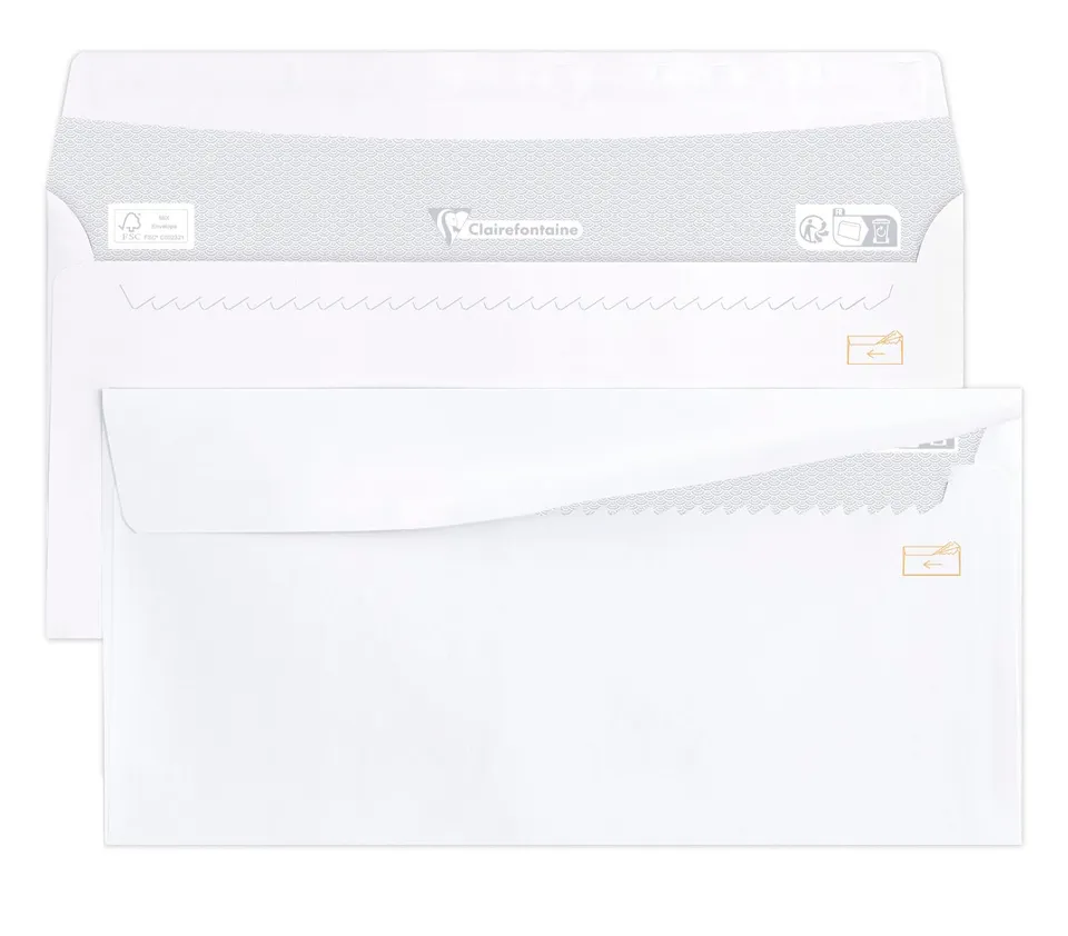 clairefontaine-pollen-5995c-enveloppes-dl-110x220-500-ouverture-facile image 1