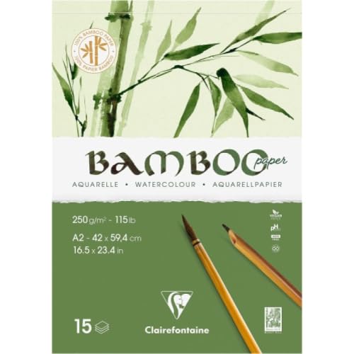 clairefontaine-painton-bloc-papier-aquarelle-bamboo-250g-a2-lot-de-2 image 1