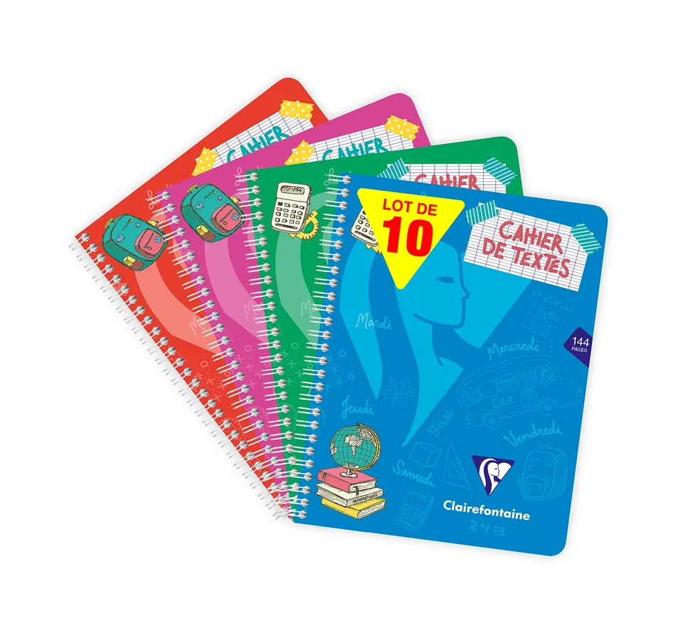 clairefontaine-mimesys-308756c-cahiers-texte-17x22-lot-10 image 1