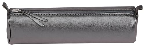 clairefontaine-age-bag-8690c-trousse-ronde-cuir-graphite-iris-22-cm image 7