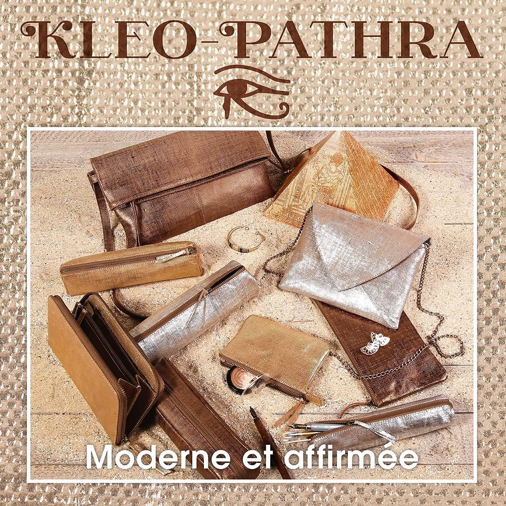 clairefontaine-age-bag-410044c-trousse-cuir-argent-22-cm image 2