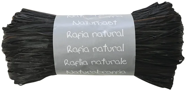 clairefontaine-pelote-raphia-noir-50g-1-50m-naturel image 1