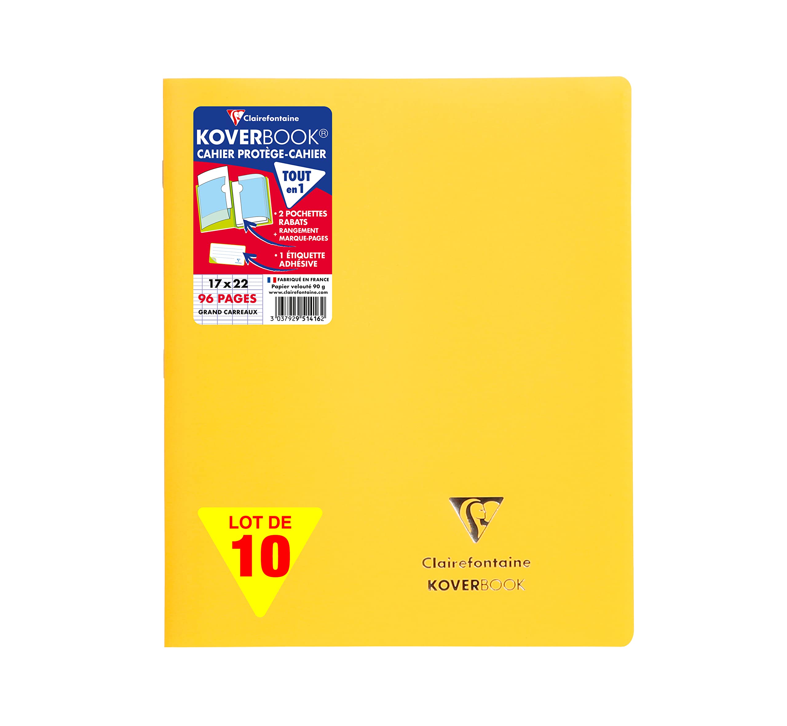 clairefontaine-koverbook-cahier-agraf-17x22-vert-96p image 7