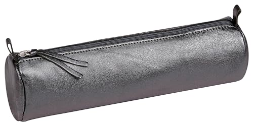 clairefontaine-age-bag-8690c-trousse-ronde-cuir-graphite-iris-22-cm image 6